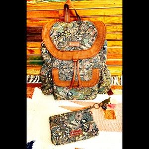 SAKROOTS “Spirit Desert” Backpack w/ Cosmetic Case & Keychain